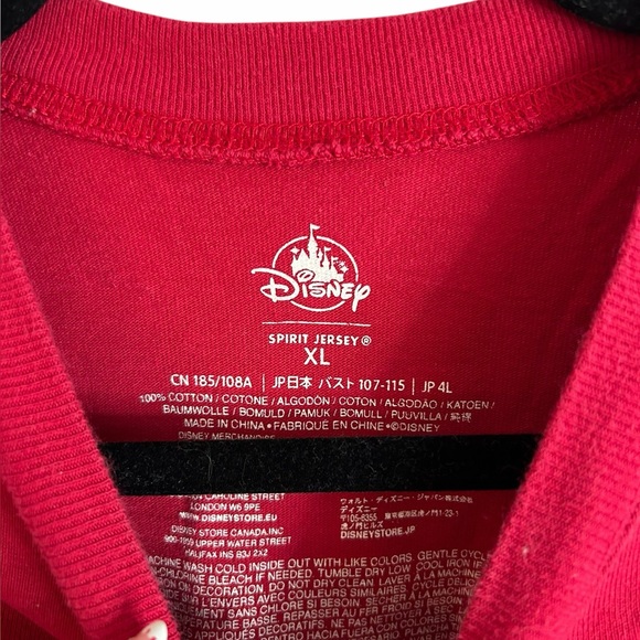 Disney Red Snowflake Mickey Mouse Merry & Bright Spirit Jersey Holiday Unisex XL - Picture 4 of 11